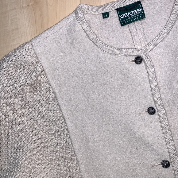 GEIGER Collections Vintage Boiled Wool Button Sweater - Picture 2 of 8